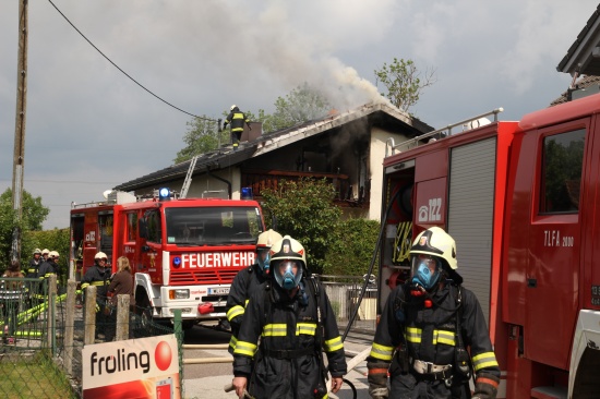 Brand eines Einfamilienhauses in Gunskirchen