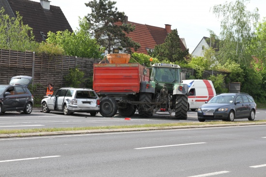 Unfall mit Traktor sorgte für Verkehrsbehinderungen