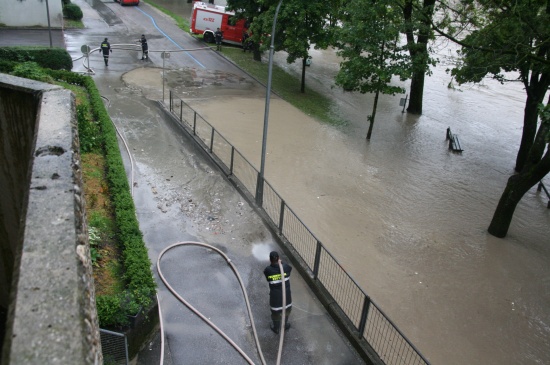 Hochwasser in Steyr geht zurück