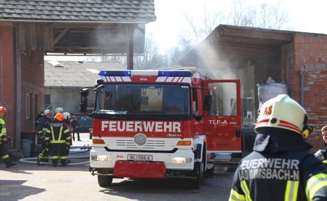 Brand eines Hackschnitzellagers in Bad Wimsbach-Neydharting