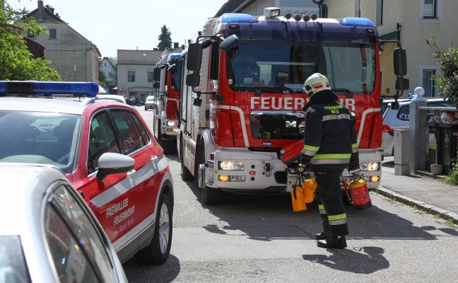 Brand in einer Kche in Wels-Lichtenegg rasch gelscht