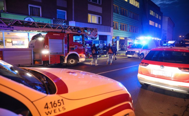 Brand im WC-Bereich eines Lokals in Wels-Innenstadt
