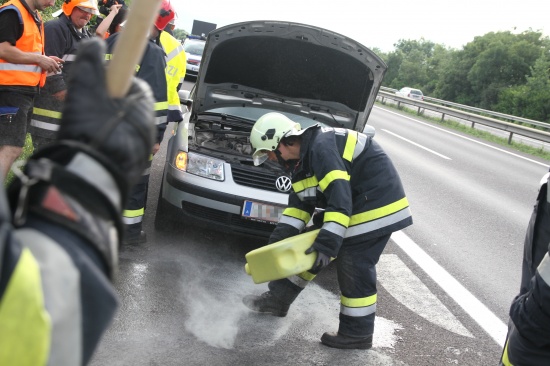 Motorschaden löst Feuerwehreinsatz auf der Welser Autobahn aus