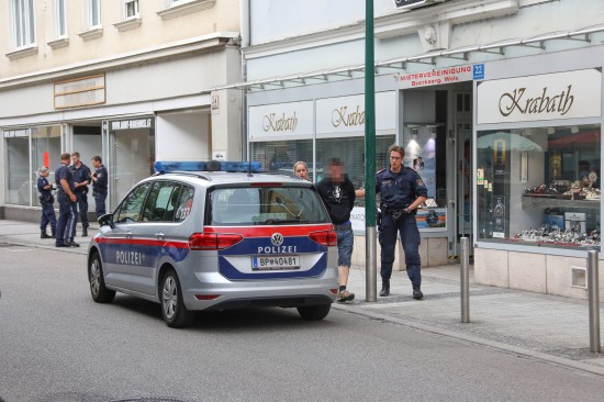 Versuchter Raubberfall auf Juwelier in Wels-Innenstadt