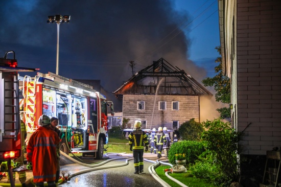 Ein Schwerverletzter bei Brand eines Wohnhauses in Weibern