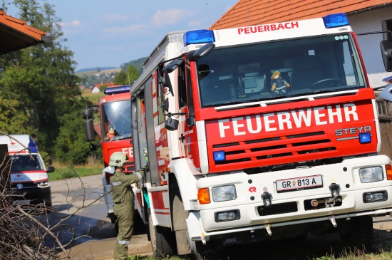 Brand auf Bauernhof in Peuerbach in letzter Minute gelöscht