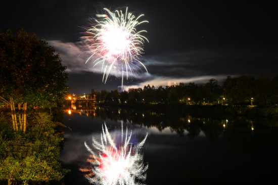 Welser Volksfest sorgte mit Feuerwerk fr viele staunende Gesichter in und um Wels
