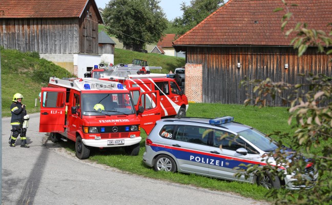 Brand einer Hackschnitzelheizung eines landwirtschaftlichen Objekts in Schlüßlberg