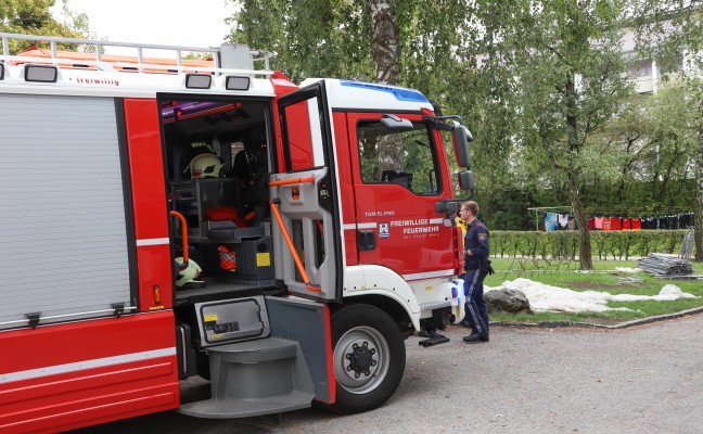 Einsatz durch angebranntes Kochgut in einer Wohnung in Wels-Vogelweide