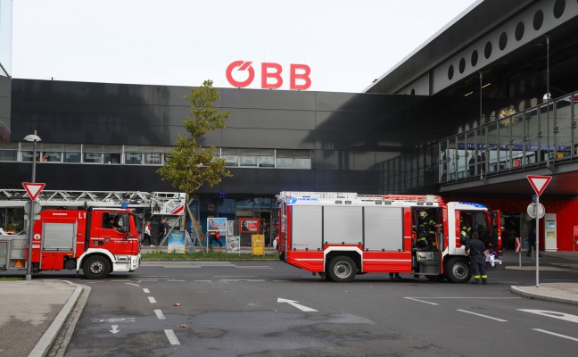 Dampflok eines Sonderzuges löste Einsatz der Feuerwehr am Hauptbahnhof Wels aus