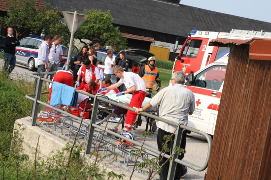 Schwerer Verkehrsunfall mit Moped in Weißkirchen an der Traun