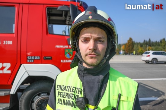 Stefan Lwinger, Einsatzleiter Feuerwehr Allhaming