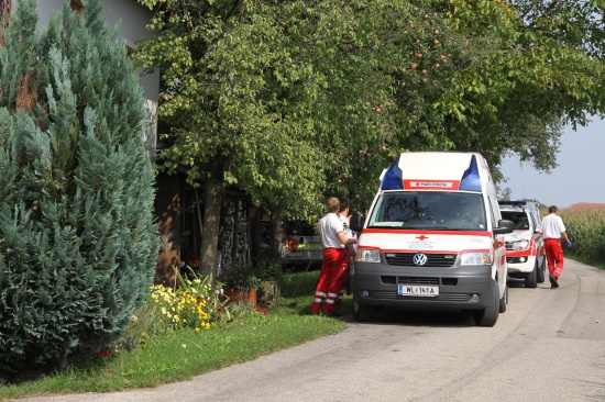 Mann bei Arbeiten mit Kreissäge in Weißkirchen an der Traun schwer verletzt