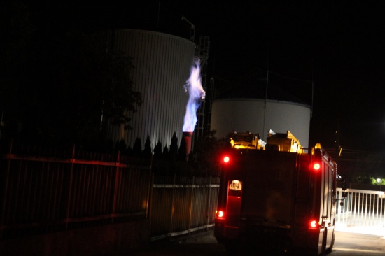 Brandverdacht durch Biogasanlage bei Molkereibetrieb in Wels
