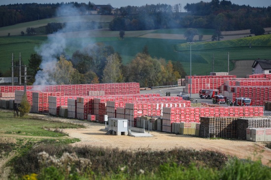 Brand im Betriebsgelnde eines Ziegelwerks in Krenglbach