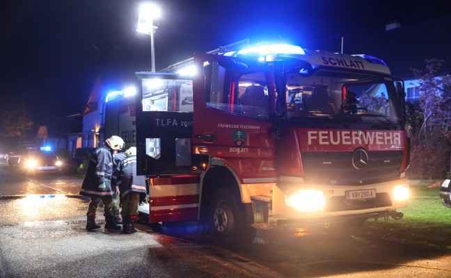 Defekte Heizungsanlage sorgt fr Einsatz der Feuerwehr bei Wohnhaus in Schlatt