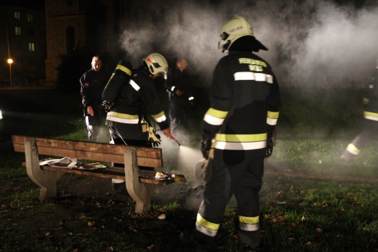 Feuerwehreinsatz wegen brennender Mistkübel