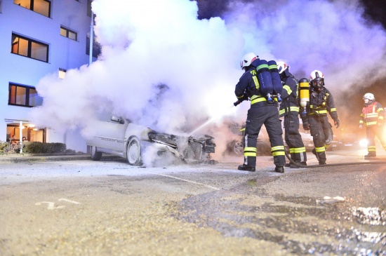 PKW ging in Freistadt in Flammen auf