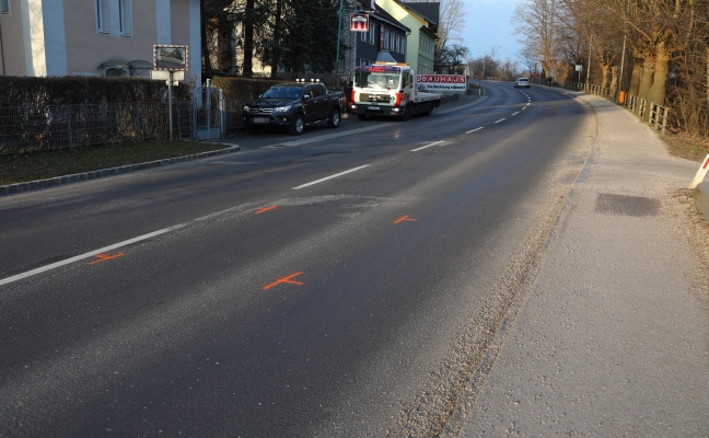Verkehrsunfall auf Gmundener Straße in Lambach endet glimpflich