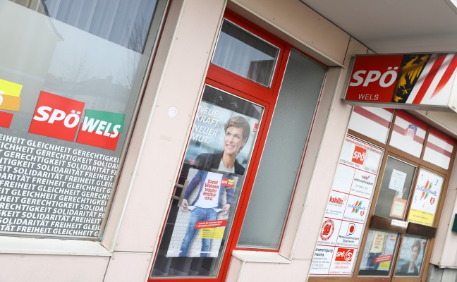 SPÖ-Parteibüro in Wels-Innenstadt nun ebenfalls beschmiert