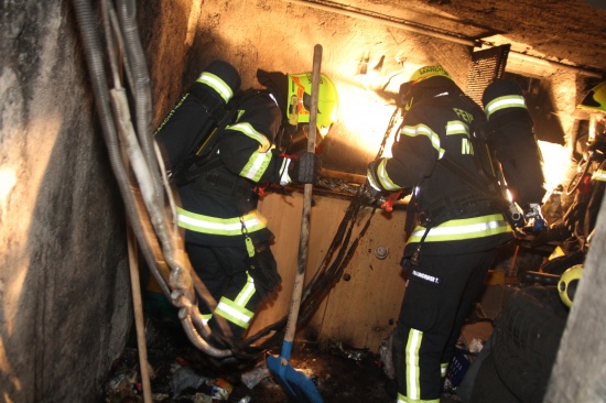 Nächtlicher Kellerbrand in einem Einfamilienhaus in Marchtrenk
