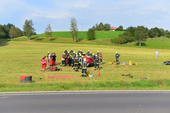 Frau bei Verkehrsunfall in Tragwein schwer verletzt