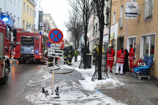 Glücklicherweise keine Verletzten bei Brand in einer Wohnung in der Welser Innenstadt