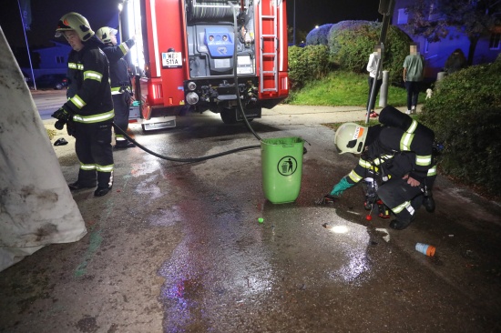 Brand eines Akkus: Einsatz der Feuerwehr in einer Wohnung in Wels-Neustadt