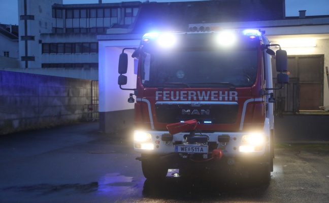 Mistkübelbrand in Wels-Innenstadt rasch gelöscht