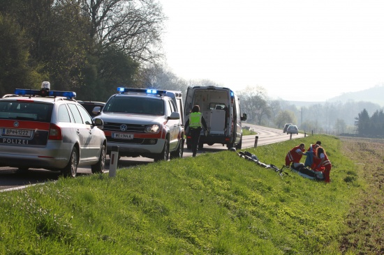 Motorradunfall in Wallern an der Trattnach fordert einen Schwerverletzten