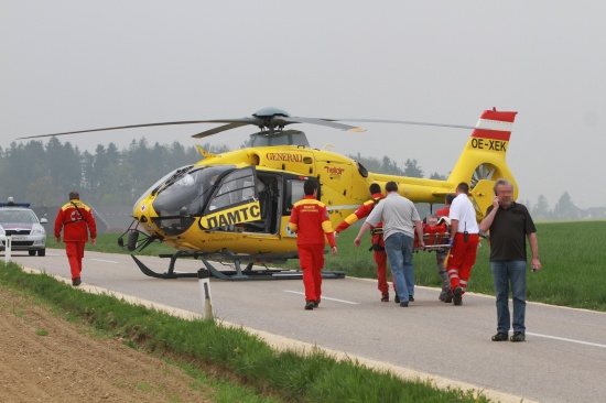 Motorradlenker bei Verkehrsunfall in Sipbachzell schwer verletzt