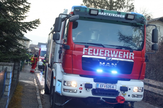 Rauchentwicklung im Heizraum sorgt für Einsatz der Feuerwehr in Hartkirchen