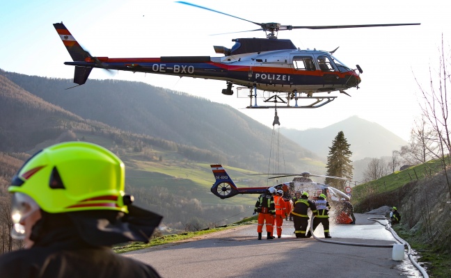 Waldbrand am Schoberstein in Molln sorgt für Großeinsatz der Feuerwehren