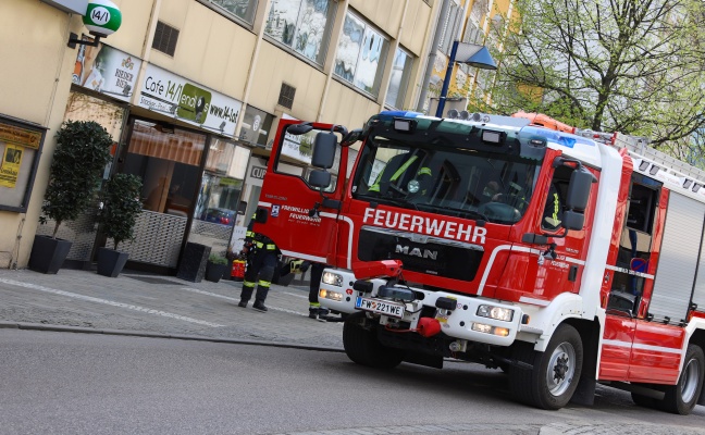 Brand eines Infrarotheizkörpers in einem Gastronomiebetrieb in Wels-Innenstadt