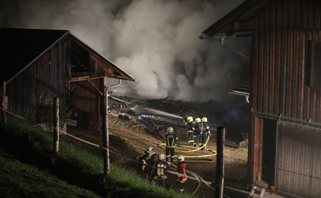 Großbrand eines abgelegenen Bauernhofes in Steinbach am Ziehberg in letzter Minute erfolgreich verhindert