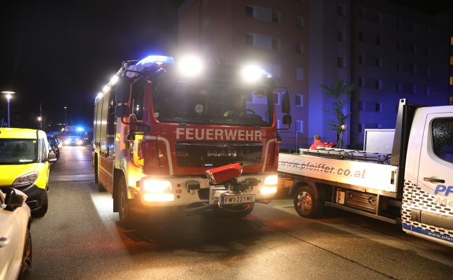 Angebranntes Kochgut in einer Wohnung in Wels-Neustadt lst greren Einsatz aus