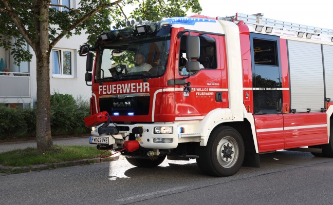 Einsatzkrfte der Feuerwehr zu Personenrettung nach Wels-Neustadt alarmiert
