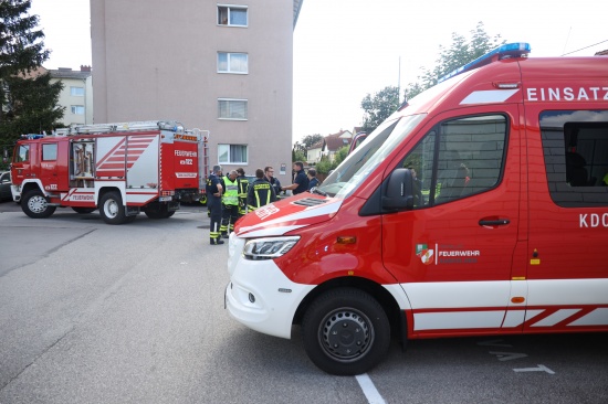 Angebranntes Kochgut in einer Wohnung in Ansfelden lst greren Einsatz aus