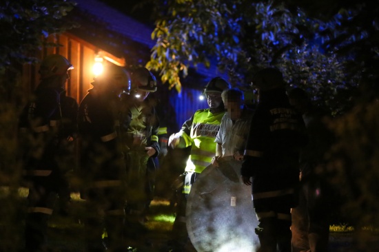 Feuerwehreinsatz bei Gasaustritt in einem Mehrparteienhaus in Kematen am Innbach