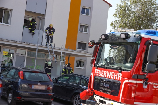 Angebranntes Kochgut: Feuerwehr in einer Wohnung in Wels-Vogelweide im Einsatz
