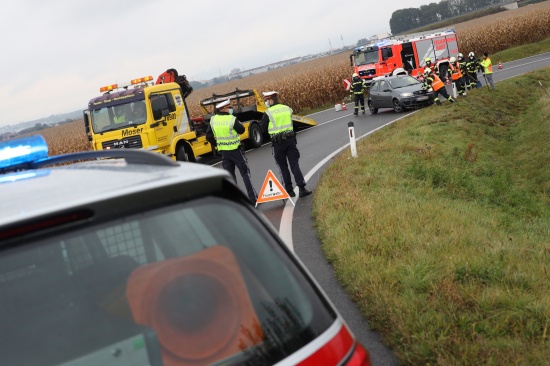 Verkehrsunfall auf Rampe der Kremstalstrae in Pasching endet glimpflich