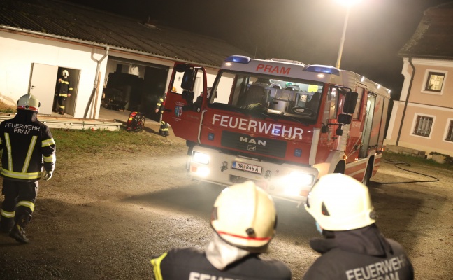 Brand im Nebengebäude eines Bauernhofes in Pram gerade noch rechtzeitig entdeckt
