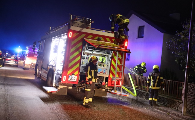 Schuppenbrand bei einem Einfamilienhaus in Gunskirchen