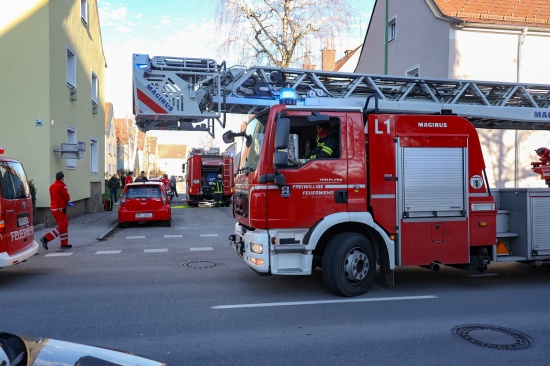 Kchenbrand in Wels-Vogelweide fordert einen Verletzten