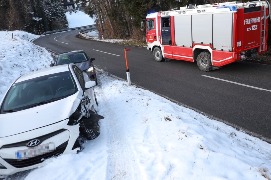 Suche nach Unfallstelle: Fahrzeugkollision auf Scharnsteiner Strae bei Inzersdorf im Kremstal