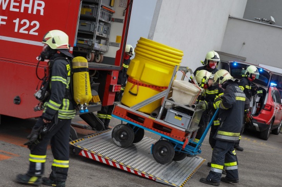 Gefahrstoffeinsatz nach Austritt von Schwefelhexafluorid bei Betrieb in Kirchdorf an der Krems