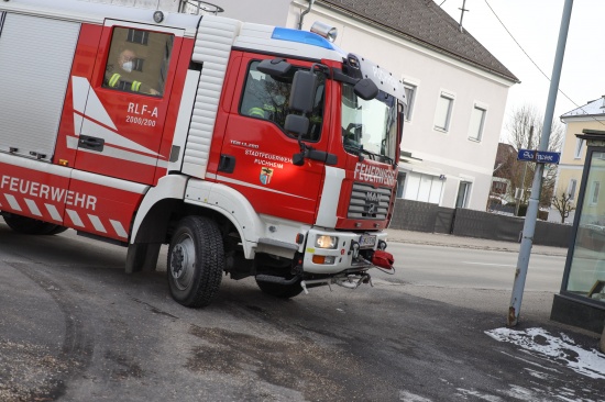 Zwei Feuerwehren bei gemeldetem Wohnhausbrand in Attnang-Puchheim im Einsatz