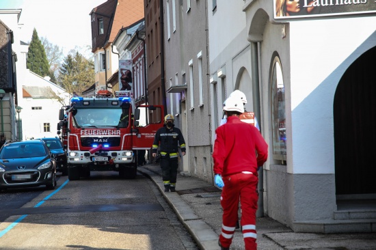 Angebranntes Kochgut in einem Mehrparteienwohnhaus in Wels-Innenstadt