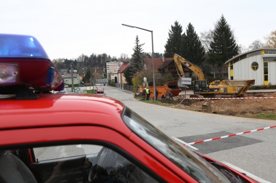 Gasleitung bei Grabungsarbeiten in Grieskirchen beschädigt