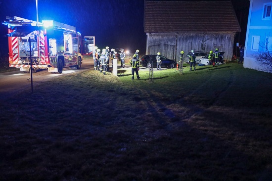 Nchtlicher Verkehrsunfall in Pennewang endet glimpflich